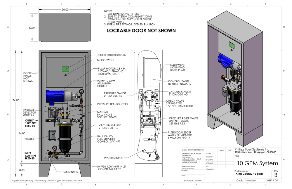 FuelVu Outdoor Cabinet Enclosed Diagram